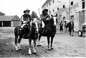 Musketiere-Weikendorf bei Musikfest 1960er.jpg